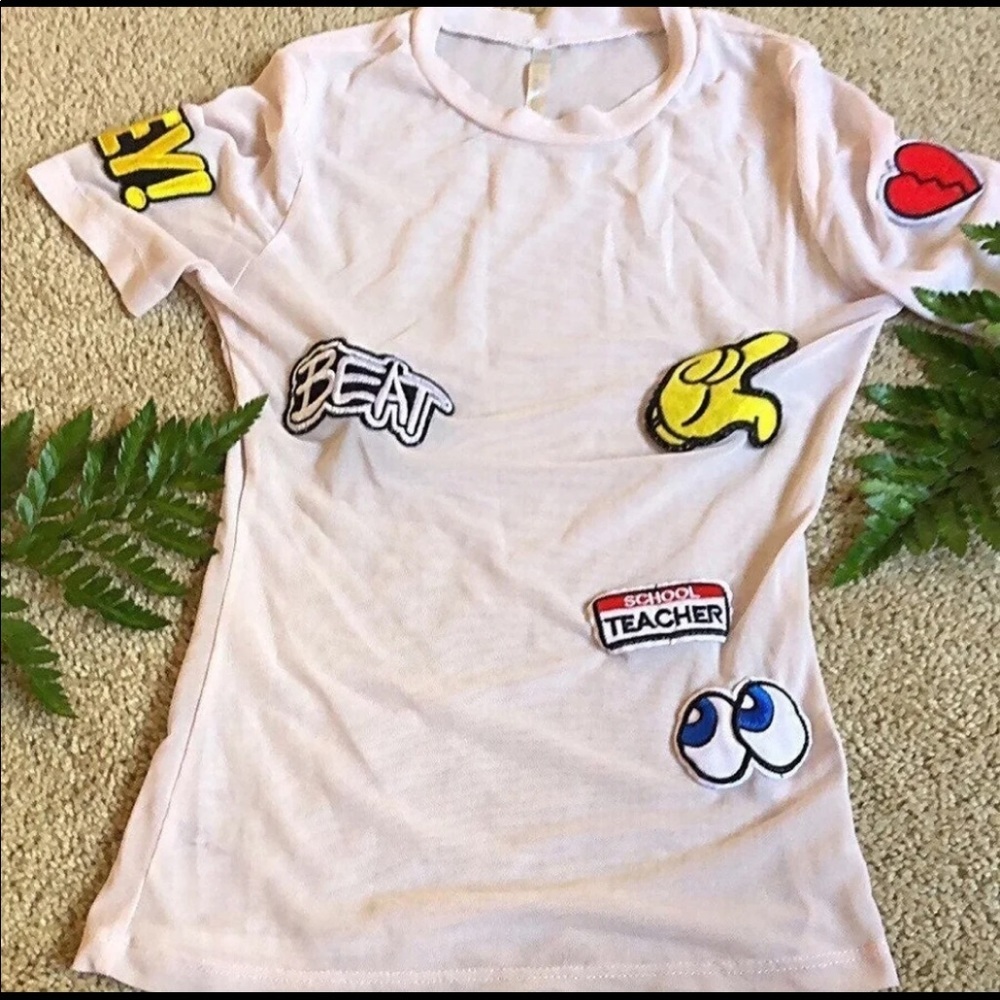Juniors teens mesh vintage tee shirt